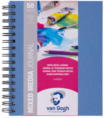 Альбом для смешанных техник Van Gogh Mix Media 300 г/м2 Journal A5 30л на спирали